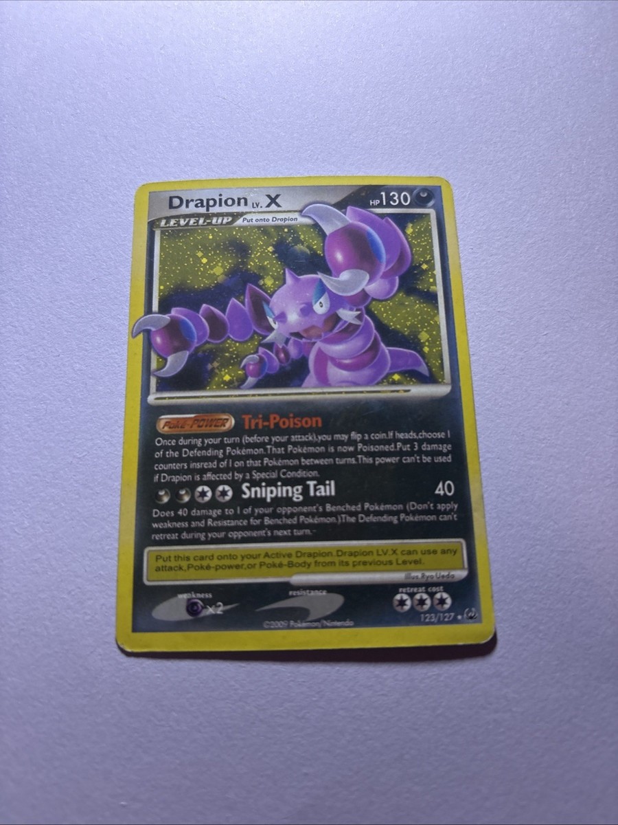 Pokmon TCG Drapion LV.X Ultra Rare Card 123/127 Platinum Base Lp-Mp  (Faded) | eBay
