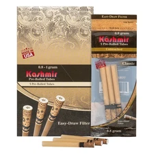 Kashmir Cigarette Tubes Unbleached Tall  RYO Cigarettes 15 Ct 5 pack of 3 Tubes