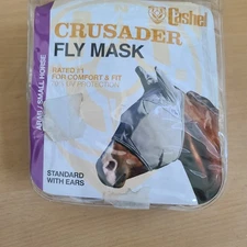 Cashel Crusader Fly Mask Arab Small Horse Standard With Ears Gray - New!