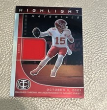 Panini 2022 Highlight Materials Patrick Mahomes II Chiefs Memorabilia Card HM-3