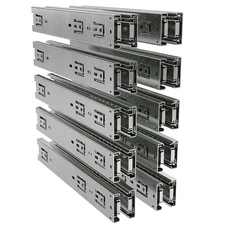 10 Pairs 16in Full Extension Drawer Slides 100LB Heavy-Duty Ball Bearing