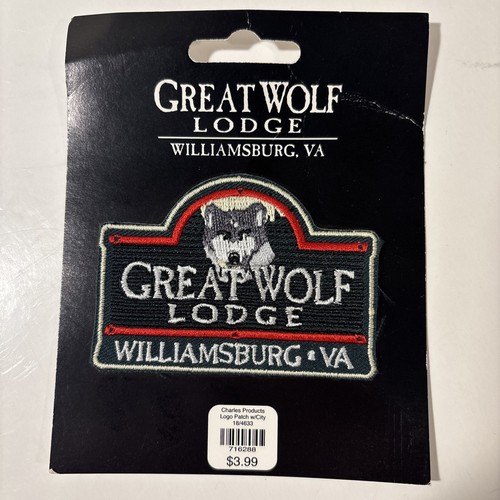 GREAT WOLF LODGE Williamsburg VA Hierro Sobre Parche Bordado Insignia Nuevo de Lote Antiguo - Imagen 1 de 3