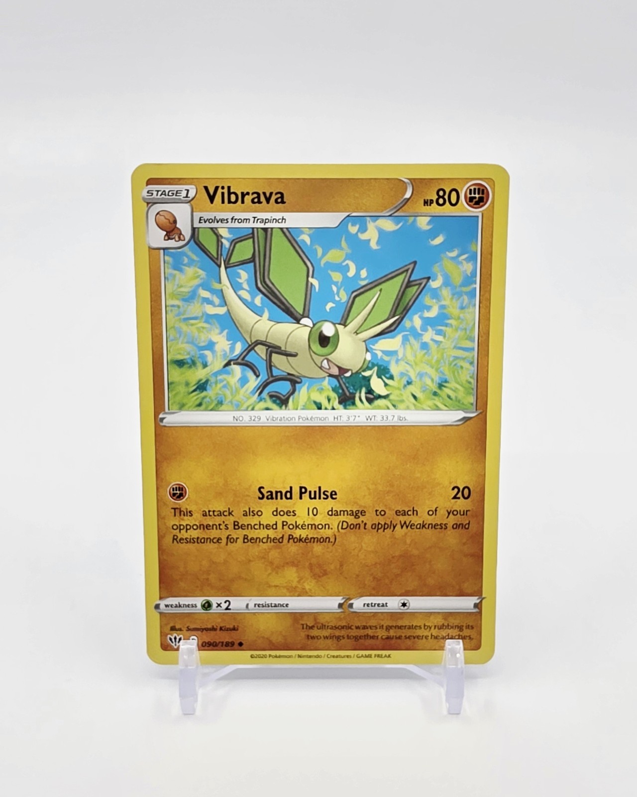 Vibrava Uncommon Pokémon TCG Darkness Ablaze 90/189