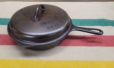 Antique Self Basting Skillet Cover 1048  w/Griswold Cast Iron No. 8 Skillet 704T