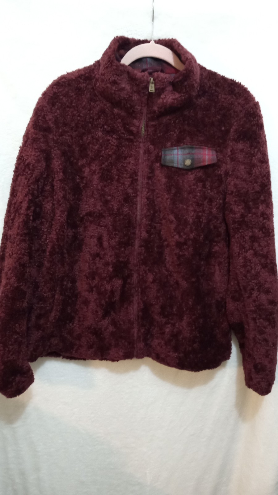 Pendleton Full Zip Jacket Burgundy Long Sleeve 4 … - image 1