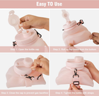 Collapsible Water Bottles, 2L/64OZ travel water bottle Bottle with Straw, Half G