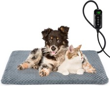 Heated Dog Bed, Waterproof Adjustable Temperature Dog Cat Heating