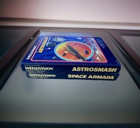 INTELLIVISION 2 CIB GAME LOT SPACE ARMADA /ASTROSMASH CLEANED & TESTED #1