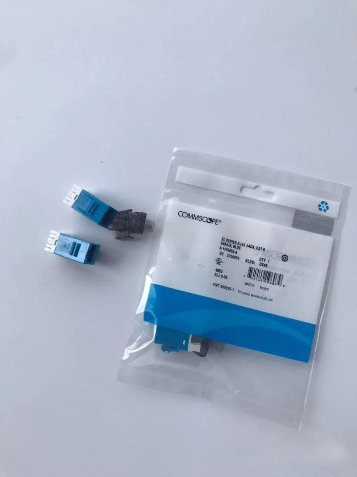 New Commscope Category 6 Gigabit RJ45 CAT6 blue Network Jack(50)pcFree shipping! - Image 3 of 4