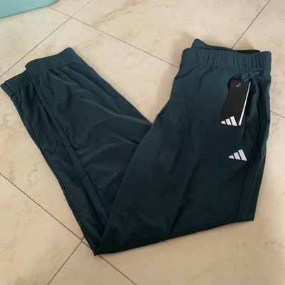 Adidas Joggers Men Medium Essential Pants Performance Green Stretch Gym Training