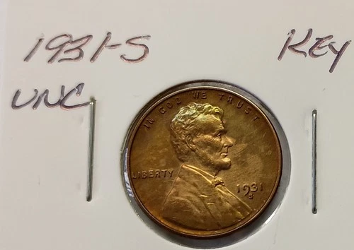 1931-S UNC RB Lincoln Wheat Cent Key Date