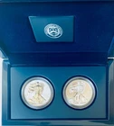 2013W American 99.9Silver Eagle 2 Coin Proof & Reverse Proof Set ClamBox COA OGP