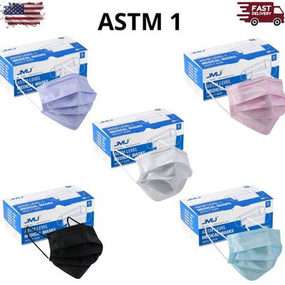 50/150/250 PCS ASTM Level 1 3-Ply Disposable Face Masks Earloop BFE PFE 95%