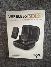 Rode Wireless Micro Ultra-compact Wireless Microphone System with USB-C - Black