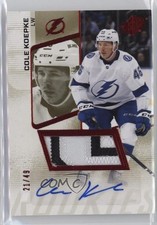 2022-23 SPx Rookies Auto Patch 21/49 Cole Koepke #184 Patch Auto 1q2