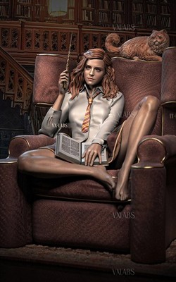 Hermine Granger, Harry Potter, sexy Pin-Up, Action, Figur, 3D Druck, UNBEMALT
