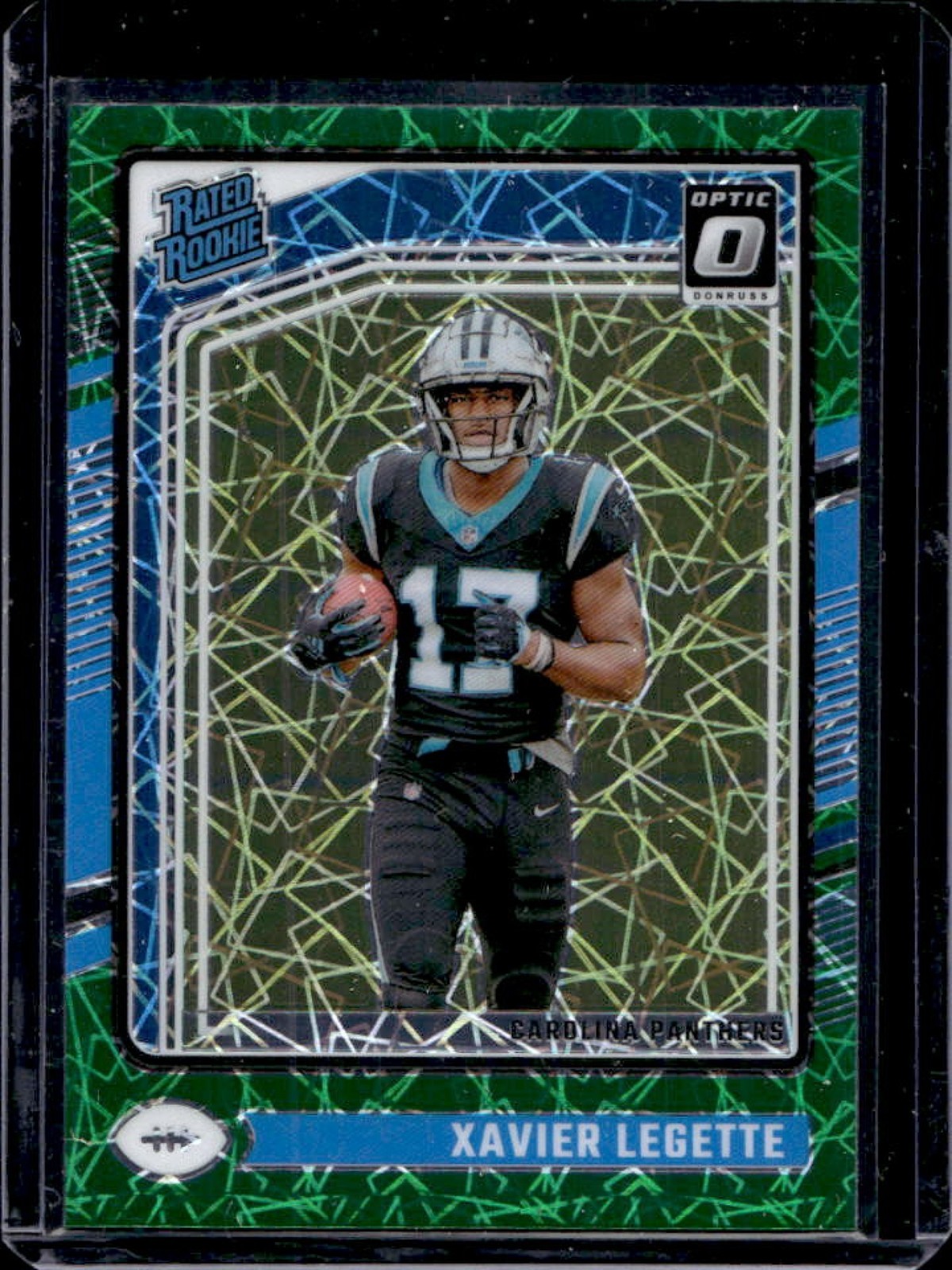 2024 Donruss Optic Xavier Legette Green Velocity Rated Rookie #299 Panthers