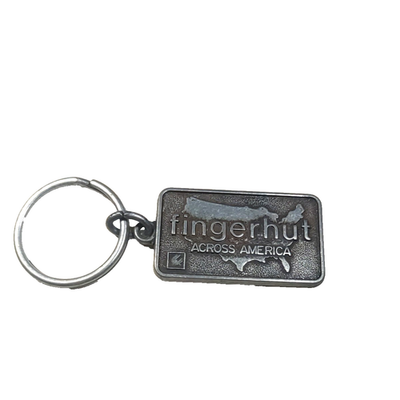 #ad Fingerhut Keychain Silver Tone Metal Promotion Material $12.00