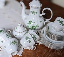Seltmann Weiden Kaffeeservice Grüne Rose, 6 Pers, 20 tlg. top