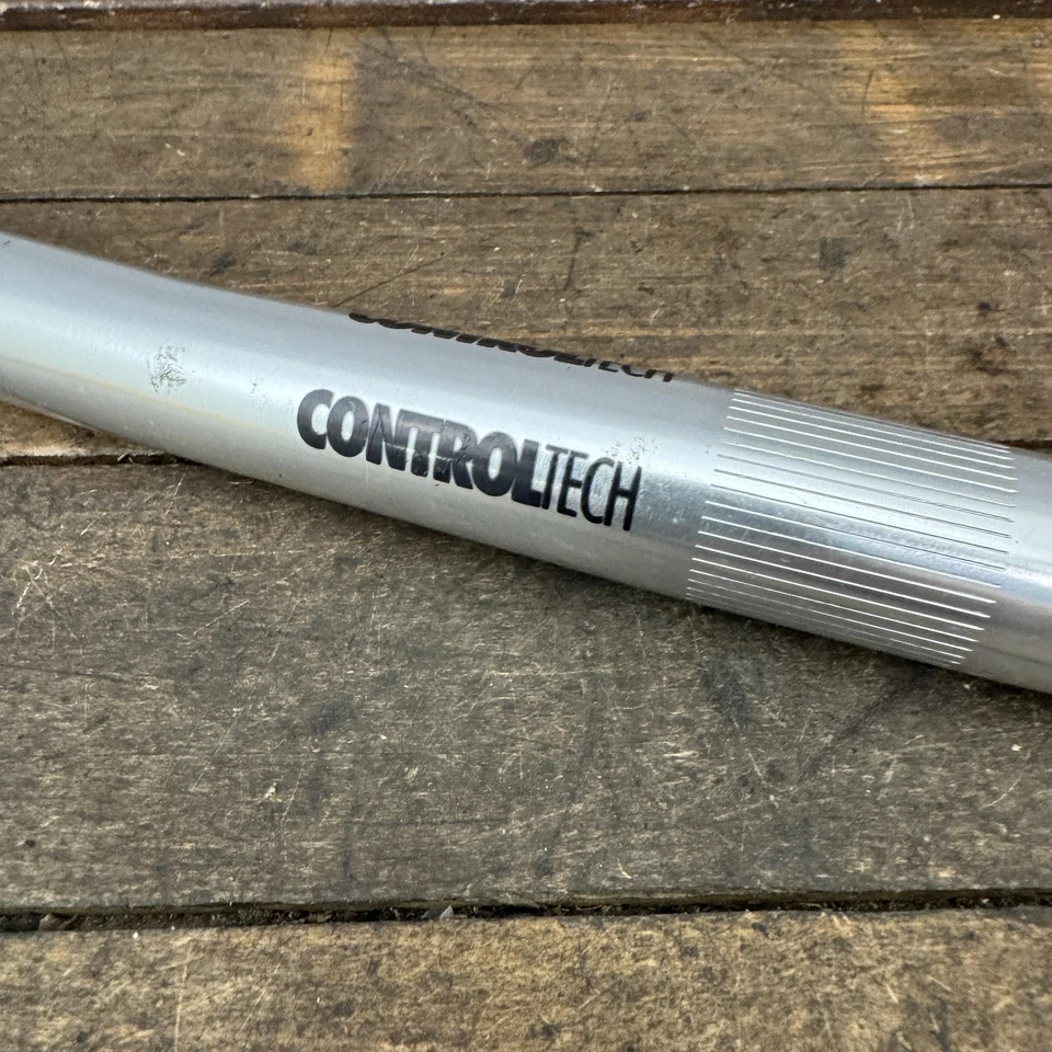 Vintage ControlTech Silver Mountain Bike Handlebar NOS 25.4 Aluminum 90s MTB - Image 3 of 4