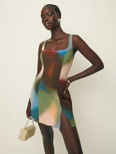 (New) Reformation Noha Multicolor Abstract Mini Dress 