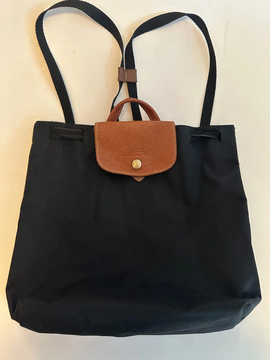 Longchamp Le Pliage Club Backpack Black Nylon Leather Casual Travel Minimalist Longchamp Le Pliage Backpack Black Bags & Handbags for Women  main image 4