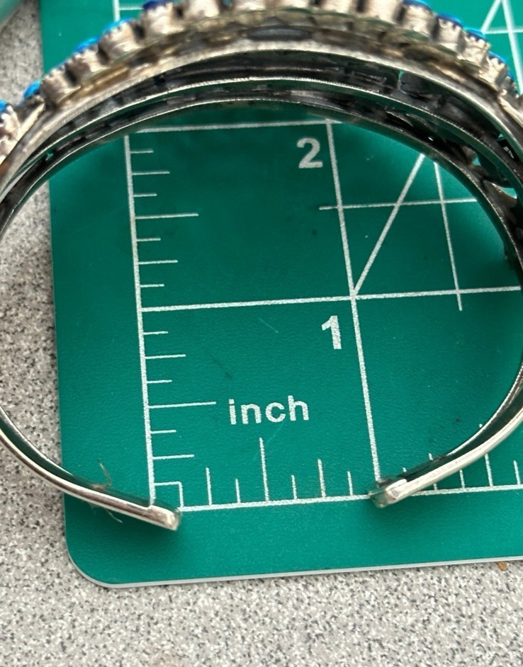 Blue Aurora Opal Southwestern Statement Sterling Silver Southwestern Cuff