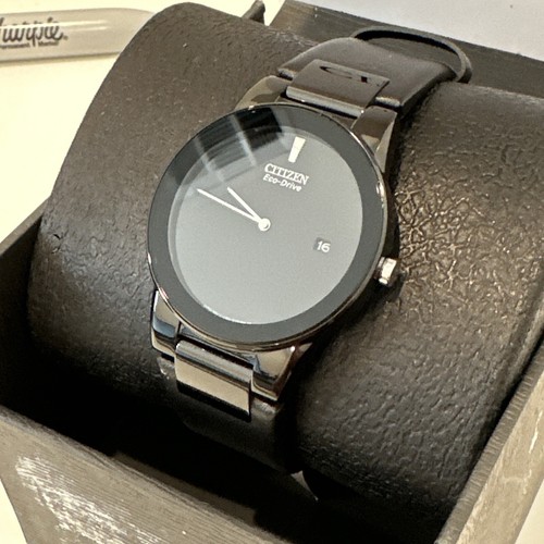Citizen Eco-Drive Men's Axiom Black Leather Band 40mm Watch AU1065-07E