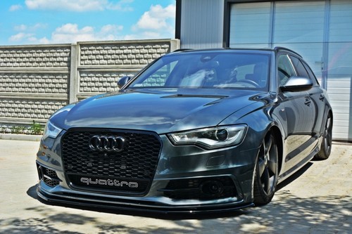 Cup Spoilerlippe SCHWARZ für Audi A6 4G Lippe Spoilerschwert Frontspoiler ABS 7 - Afbeelding 2 van 6