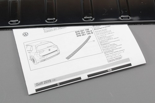 Genuine VW Golf MK8 2020-on rear bumper protector in black 5H0061195A - Picture 3 of 4