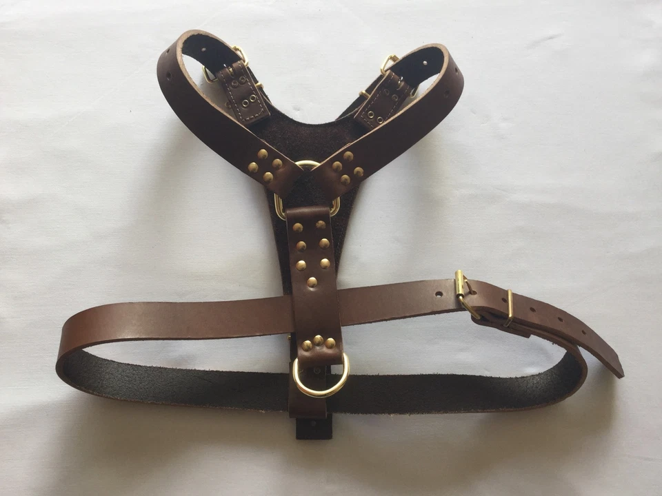 Arnês de couro marrom Rottweiler - NOVO EM FOLHA COURO DE ALTA QUALIDADE - Imagem 3 de 3