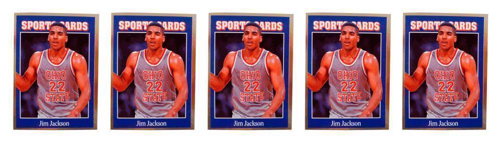 (5) 1992 Sports Cards #127 Jim Jackson Basketball Card Lot Ohio State