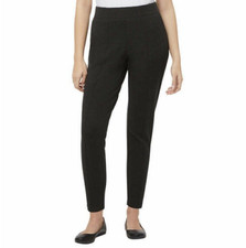 KIRKLAND WOMEN'S COMFORT PULL ON PANTS BLACK HEATHER, X-SMALL NWT