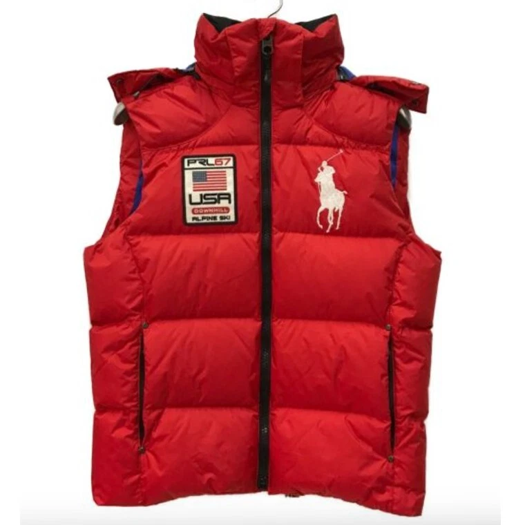 Polo Ralph Lauren PRL67 USA Down Hill Alpine Big Pony Ski Vest jacket Mens Sz M
