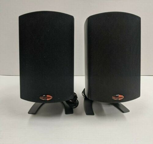 Replacement Pair KLIPSCH PROMEDIA 2.1THX SATELLITE SPEAKER WITH WIRE/STAND/GRILL - Picture 1 of 6