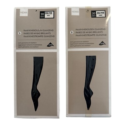 Hema Trouser Socks from Amsterdam 2 Pair Colors Black and Marine Blue Vintage