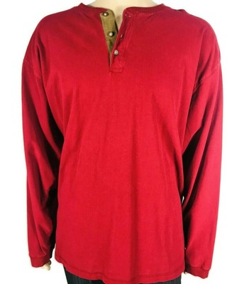 red long sleeve henley