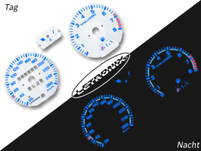 Letronix plasma speedometer dials El-dash VW Golf 2 Jetta 2 G60 260 kmH