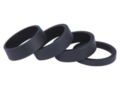 Steuersatz Spacer Aluminium für 1 1/8'' Gabel, mattschwarz, Set 3*10 mm + 1*5 mm