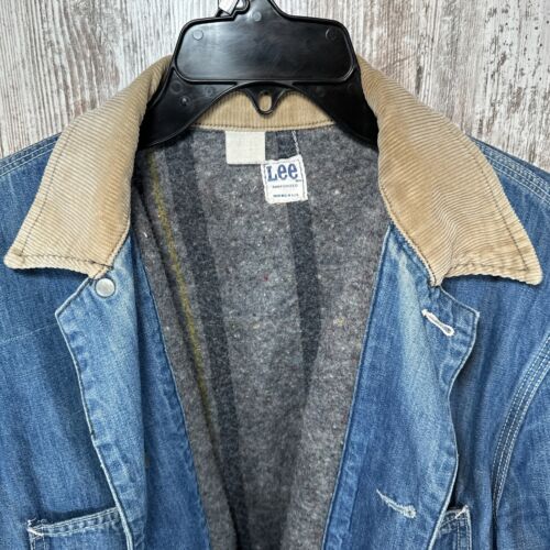 Giacca Lee anni 60 Union Made coperta foderata denim jeans sanforizzata Chore taglia 44 reg. - Foto 4 di 18