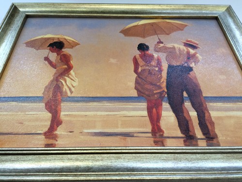 Mad Dogs by Jack Vettriano Framed Canvas Effect Print 55cm x 42cm Art - Picture 2 of 3