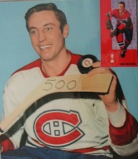PRINT HOCKEY PICTURE MONTREAL CANADIENS JEAN BELIVEAU  (500th GOAL)