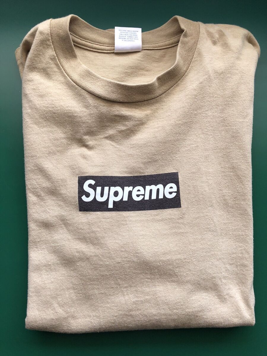 Vintage 90s Supreme Black On Tan Bold Font Box Logo Shirt | eBay Vintage 90s Supreme Black On Tan Bold Font Box Logo Shirt | eBay