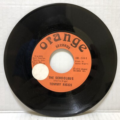 1972 TOMMY RIGGS The Schoolbus RARE on ORANGE Records - Bus Wreck ...