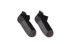 Balega ESF15641 Unisex Compression No Show Socks, Black/Carbon, Medium