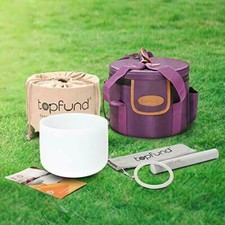 Chakra Meditation,Yoga 10" Topfund Singing Bowl F Note Heart 