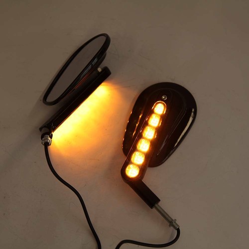 Specchietto retrovisore laterale moto frecce LED per Harley Davidson VRSCF Vrod Muscle - Foto 10 di 10