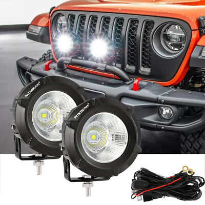 AUXBEAM 3.5''LED Spot Light Pods Work Flood Driving Fog Lamp Offroad 4WD Truck