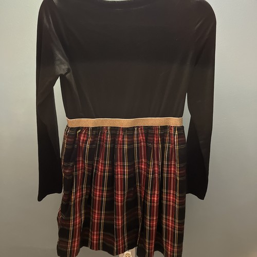 Crew Cuts Mixy Black Long Sleeve Dress Youth Girls Size 12 Plaid Worn Once - Picture 5 of 5