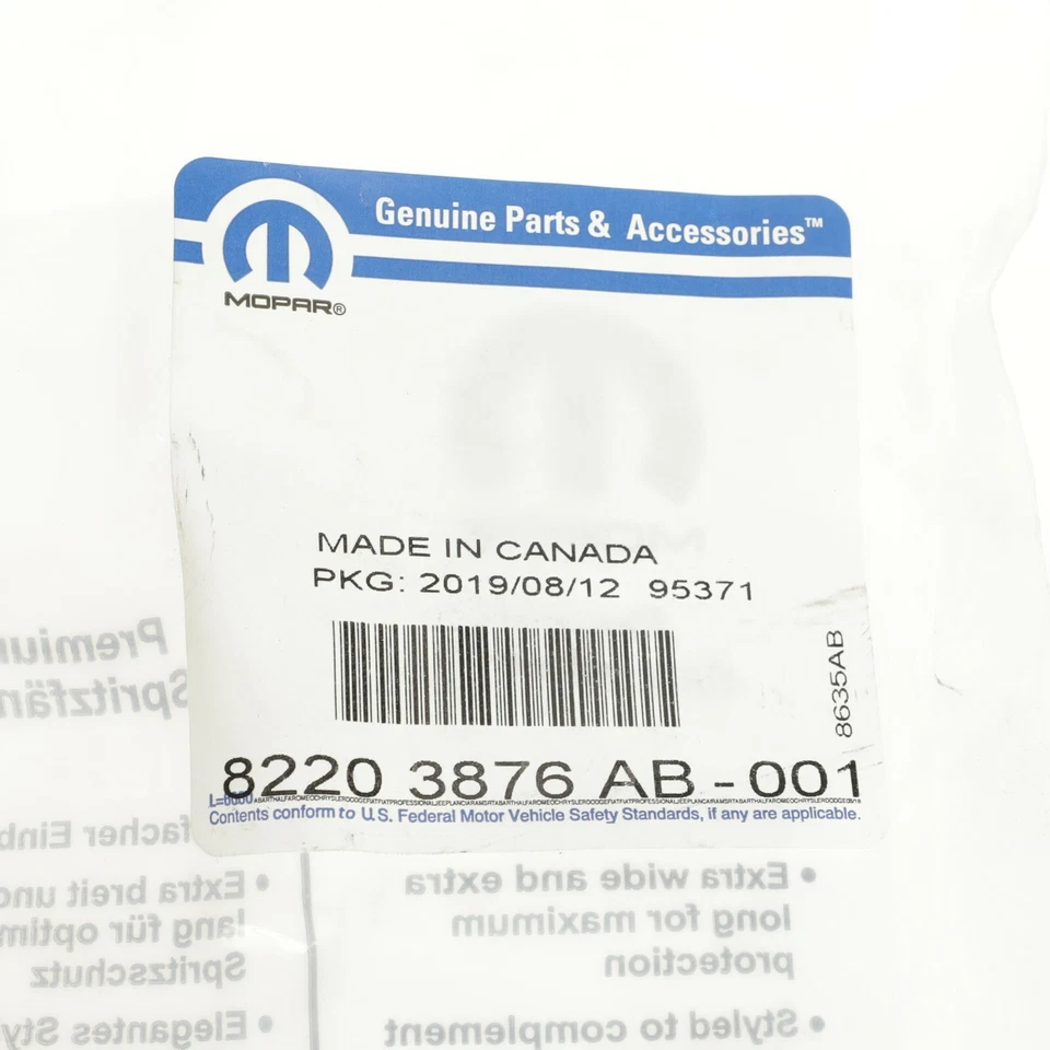 Jeep Dodge Chrysler Ram 1997-2021 protectores contra salpicaduras delantero o trasero Mopar 82203876ab Foto 3 de 3